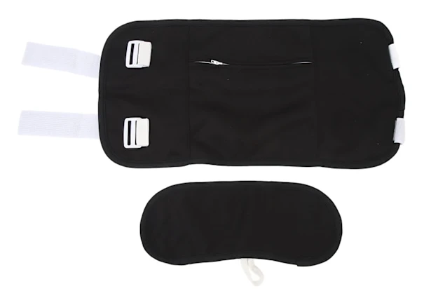 Reusable Castor Oil Pack Leakproof Adjustable Essential Oil Compression Wrap for Neck Waist Black