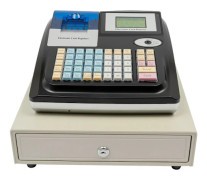 Elektroniskt kassaregister - Bordsmodell - LED-Display - 48 Tangenter - 10000 PLU-koder - 36 Avdelningar - Engelska - 100–240V - Svart