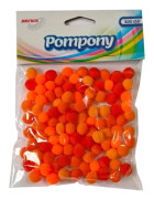 BREWIS pompommar POM32 1 cm orange nyanser 100 st