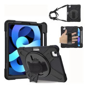 eSTUFF AUSTIN - Baksidesskydd för surfplatta - robust - polykarbonat, silikon - svart - för Apple 11-inch iPad Air (M2)