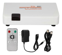 HDMI till RF Koaxial Konverter Adapter Box Stödjer 480I/480P/576I/576P/720P/720I/1080I/1080P (100-240V)US