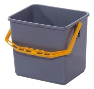 Inventar hink Tina Trolleys 240x190x220 mm, 6 l, grå, PP m. gul handtag