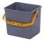 Inventar hink Tina Trolleys 240x190x220 mm, 6 l, grå, PP m. gul handtag