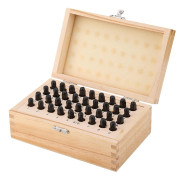 36 st set 4 mm Stämpelset Alfabet Bokstav & Siffra Stansverktyg svart