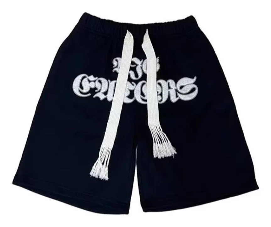 Shorts Lösa Raka Fempunktsbyxor Modetrend Sweatpants Herr- och Dam Mellanlånga Byxor Casual Mellanlånga Byxor Zixia 2XL svart