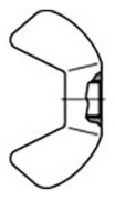 TOOLCRAFT 827798 Vingmutter M8 Stål förzinkad 10 st