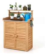 Utomhus Planteringsbänk Arbetsstation Bord, 86×46×119 cm, Natur , Star
