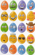 Påskägg smiley ansikte klistermärken