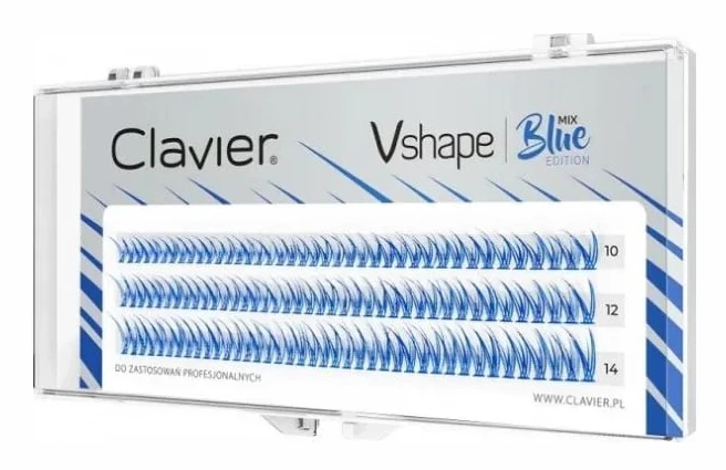 CLAVIER_Vshape eyelash tufts Blue