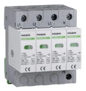 Noark överspänningsskydd, typ II, 275 V AC, 20 kA, utbytbar insats, 4-pol (Ex9UE2 20 4P 275)