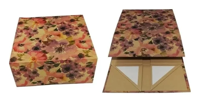 Presentförpackning Passion Flowers kartong med magnet
