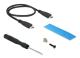 Delock - Förvaringslåda - M.2 NVMe Card / PCIe (NVMe) - USB 3.2 (Gen 2x2) - svart