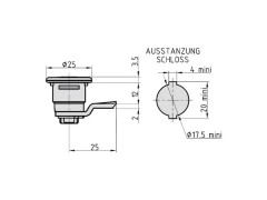BASI HS 348 KD, Mailbox lock, Rostfritt stål, Rostfritt stål