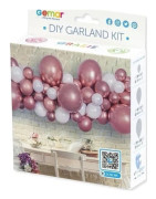 GoDan DIY ballonggirlang rosa och guld. 65 ballonger + band