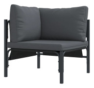 vidaXL Utomhus Möbler med kudde Antracit 80 x 80 x 71 cm Stål