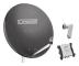 SCHWAIGER SAT-anlägg 80 cm 6 deltagare Quattro-LNB (utan switch) antracit med multiswitch 5/6