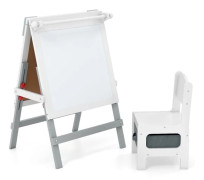 Barnstaffli och stolsset, 55x48x75-94 cm, Grå , Star
