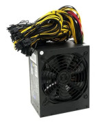 Qoltec Bitcoin Miner 1600W - Nätaggregat (intern) - ATX - 80 PLUS Gold - AC 230 V - 1600 Watt - aktive PFC - svart