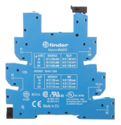 Finder 93.61.7.024 reläsockel med hållbygel, med LED och EMC för reläspole - passar serie: Phoenix Contact Serie EMD-SL, Finder 34.51, Finder