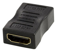 DELTACO - Hög hastighet - HDMI-koppling med Ethernet - HDMI hona till HDMI hona - svart - 4K60Hz stöd