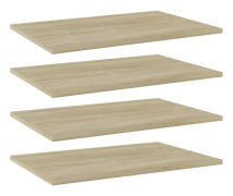 Hyllplan 4 st sonoma-ek 60x40x1,5 cm spånskiva