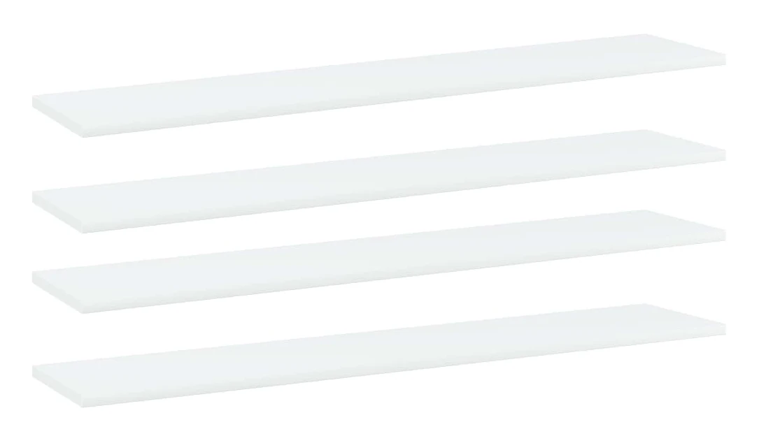 Hyllplan 4 st vit 100x20x1,5 cm spånskiva