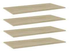 Hyllplan 4 st sonoma-ek 80x20x1,5 cm spånskiva