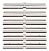 6 st Metall Plånboksram Rak Sida Väskmaterial Hårdvarutillbehör Järn Lättvikt 19cm(Pistol silver