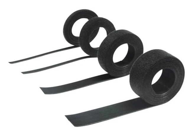 Hebotec 11-KE20001FRT Kardborreband för paketering Statisk del och fleecedel (L x B) 1000 mm x 20 mm Svart 1 m