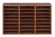 Litteraturorganisatör, 24 fack, 80x29,7x49 cm, brun, förvaringshylla i spånskiva