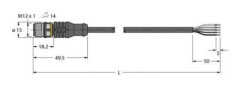 Turck 6629933 Anslutningskabel för sensor/ställdon 2 m Polnummer (RJ): 5 1 del