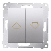 Kontakt-Simon DZP1W.01/43, Tryckknappsbrytare, Plast, Silver, IP20, IP44, 250 V, 10 A