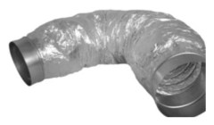 Flexljuddämpare Ø125-600 - MF/MF 25 mm isolerad alu-polyester