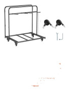Fällbar Stolsställvagn, 400 lbs Kapacitet, Justerbar Design,400LBS