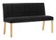 Bänk 140 cm svart sammet