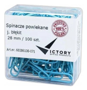 Victory Office SPINACZE kontorsclips 28 mm 100 st. pastell ljusblå plastlåda