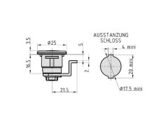 BASI HS 329 KD, Mailbox lock, Rostfritt stål, Rostfritt stål