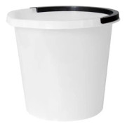 Hink 10 l rund med handtag vit, 5 st/fp