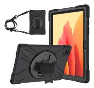 eSTUFF Defender Case - Skyddsfodral för surfplatta - svart - för Samsung Galaxy Tab A7