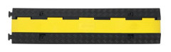 Kabelskyddsramp, 32x31 mm, svart/gul, tungt gummi