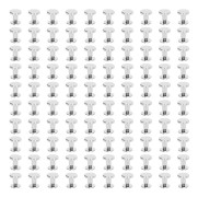100 uppsättningar metall Chicago bindningsskruvar mässingsnitar runda platta huvud läder DIY 9x5mm silver