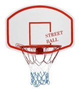 Street Ball Kimet basket-/basketbollskiva + ring vit och röd