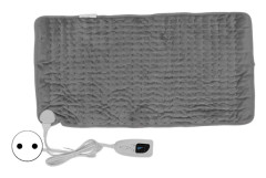 Electric Heating Pad for Home, Adjustable Neck, Shoulder, Pain Relief, Heated Pad, Silver Grey 29.9 x 15.7 inches, EU Plug 220-240V