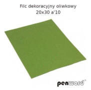 Polsirhurt Dekorativ filt 20x30 oliv a "10