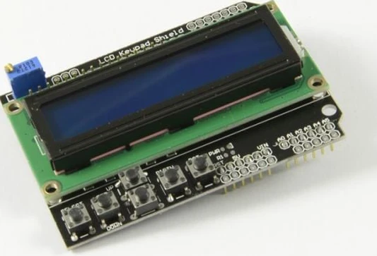 ALLNET 4duino displaymodul LCD1602 blå med knappar