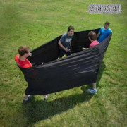 [LLC]Elastiskt träningsband för teambuilding-spel, hög elasticitet, stor Black Circumference 200x75CM