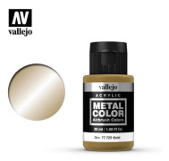 Vallejo 77.725, Guld, Akrylfärg, Vätska, 32 ml, 1 styck