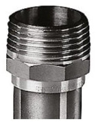 Övergångsnippel 1/2 -22 mm - rörgängad nippel och slät ände