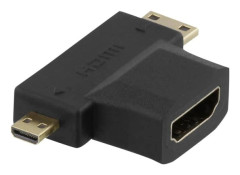 Deltaco HDMI-adapter, Mini hane - Micro hane - HDMI hona