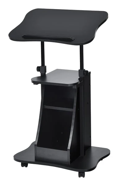Bärbar datorvagn, 21,5x15,5x26"-43,5", Svart , Star